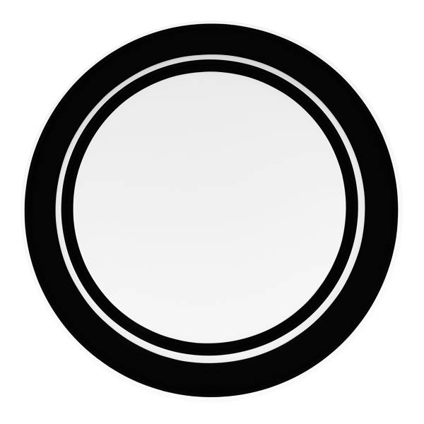 LED-plafondlamp Moschetta staal - 1-lichts - zwart/wit - Diameter: 40 cm