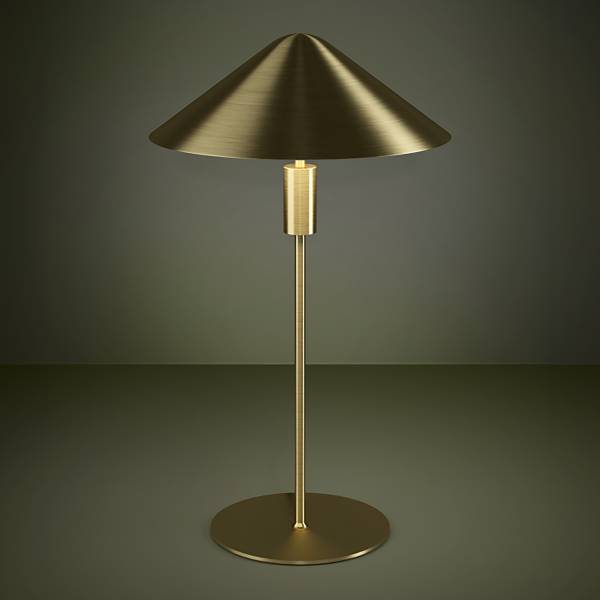 LED-tafellamp Paraguay staal - messingkleurig - 1-lichts
