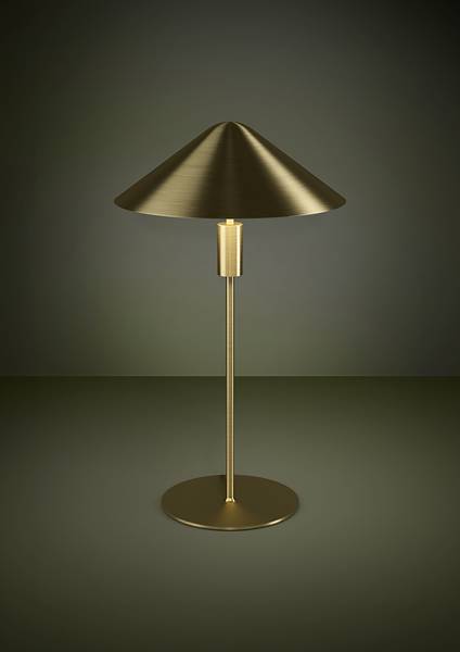 LED-tafellamp Paraguay staal - messingkleurig - 1-lichts