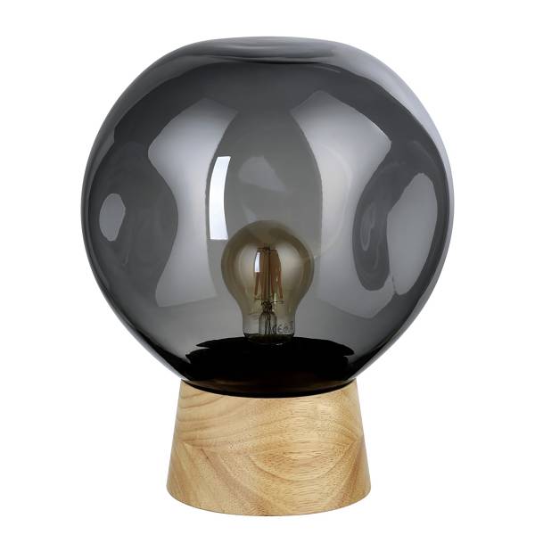 Lampada da tavolo Magacela Acciaio / Vetro fumé - Nero - 1 punto luce