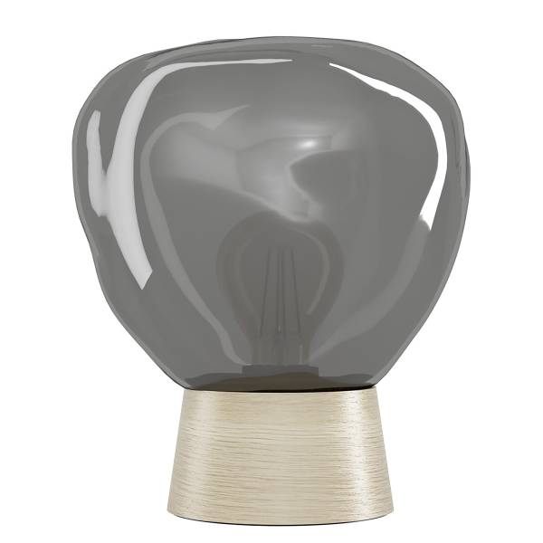 Lampada da tavolo Magacela Acciaio / Vetro fumé - Nero - 1 punto luce