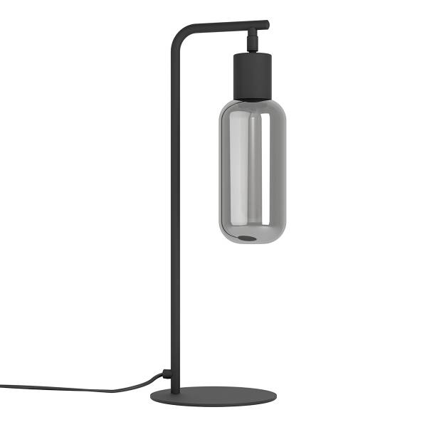 Tafellamp Maione staal/rookglas - zwart - 1-lichts