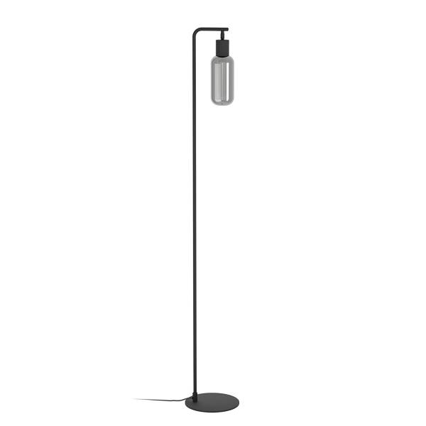 Lampada da terra Maione Acciaio / Vetro fumé - Nero - 1 punto luce