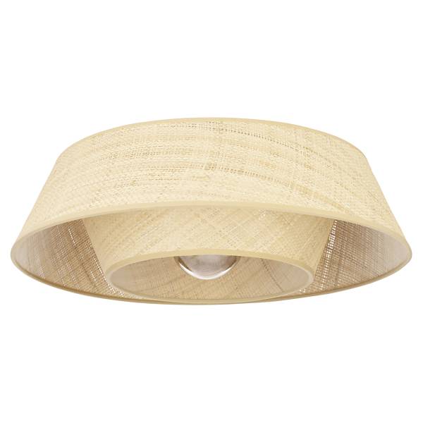 Deckenleuchte Marford Stahl / Bast - Natur - 1-flammig