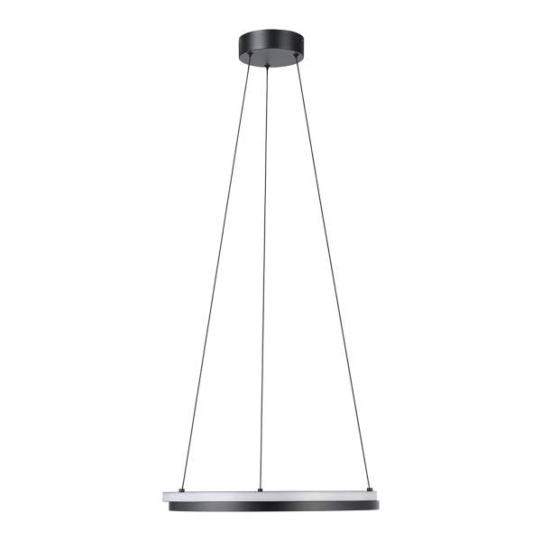Lampada a sospensione LED Mezzomonte Alluminio / Acciaio - 2 punti luce - Nero / Bianco