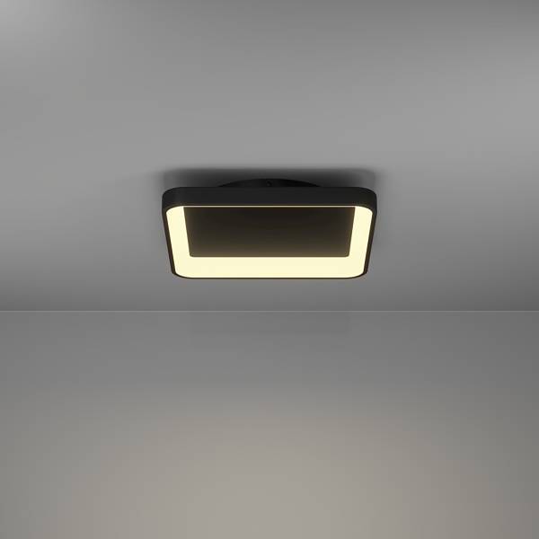 Lampada da soffitto LED Loretello Acciaio - 1 punto luce - Nero