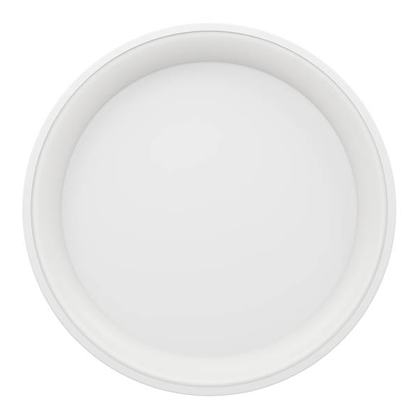 Plafonnier LED Loretello rond acier - 1 lumière - Blanc