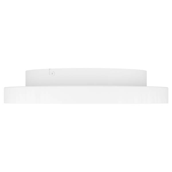 Plafonnier LED Loretello rond acier - 1 lumière - Blanc