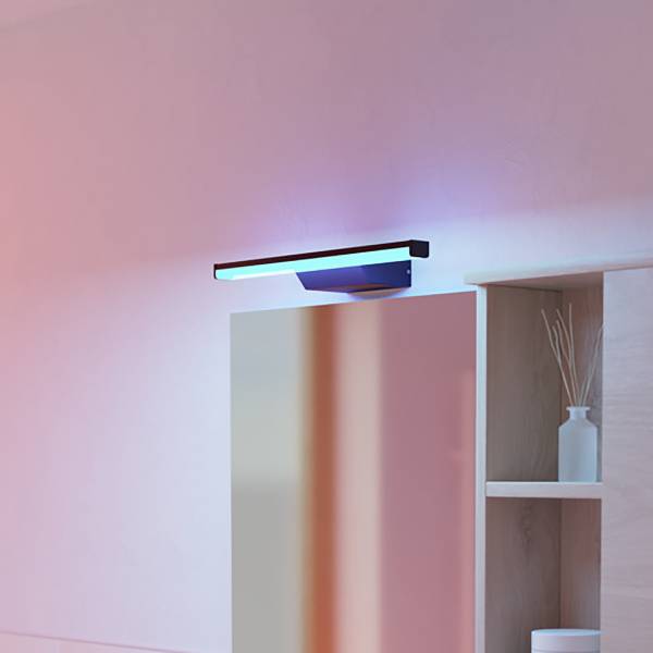 Applique LED salle de bain Regello-Z aluminium - 1 lumière - Noir