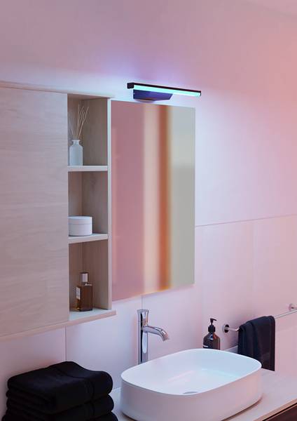 Applique LED salle de bain Regello-Z aluminium - 1 lumière - Noir