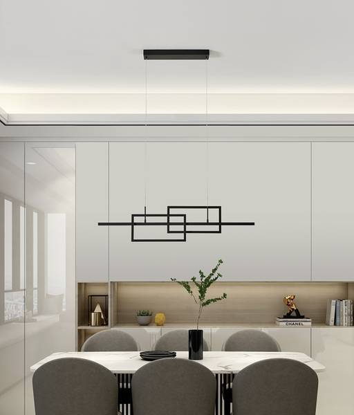 Suspension LED Puebla acier - noir - Nb d'ampoules : 2
