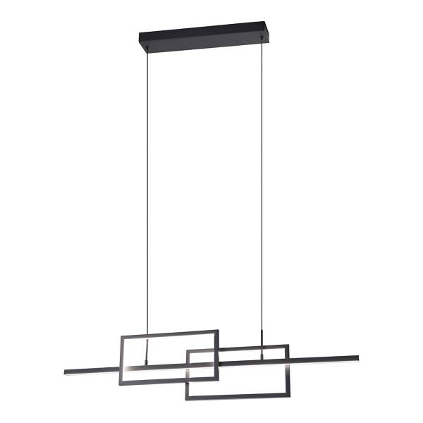 Suspension LED Puebla acier - noir - Nb d'ampoules : 2