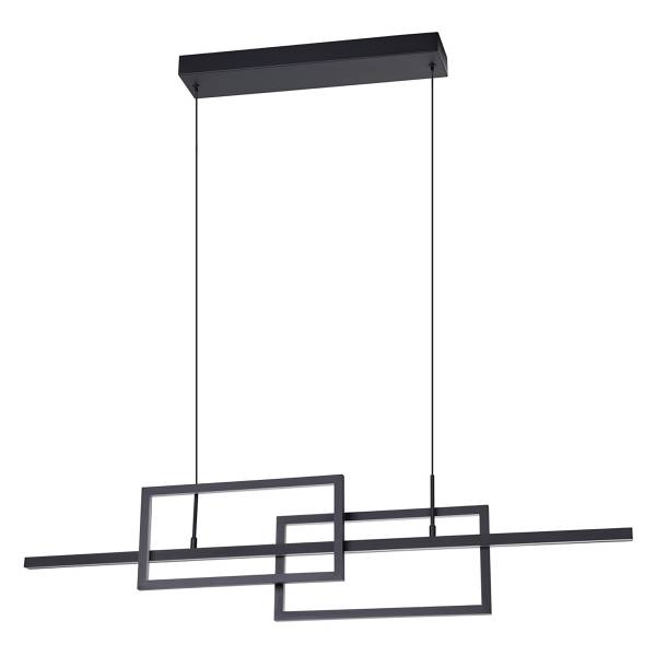 Suspension LED Puebla acier - noir - Nb d'ampoules : 2