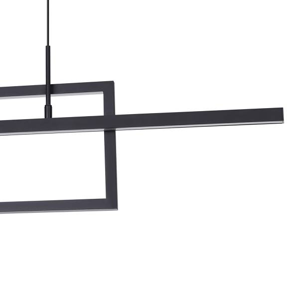Suspension LED Puebla acier - noir - Nb d'ampoules : 2