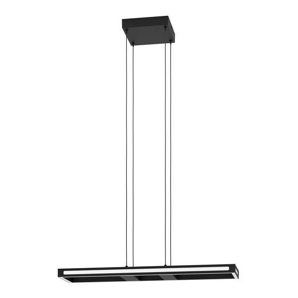 LED-Pendelleuchte Salvilanas-Z Aluminium - Schwarz / Weiß - 1-flammig - 77 x 20 cm