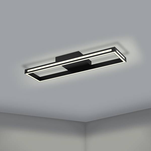 LED-plafondlamp Salvilanas-Z aluminium - zwart/wit - 1-lichts