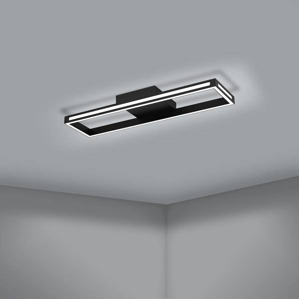 LED-plafondlamp Salvilanas-Z aluminium - zwart/wit - 1-lichts