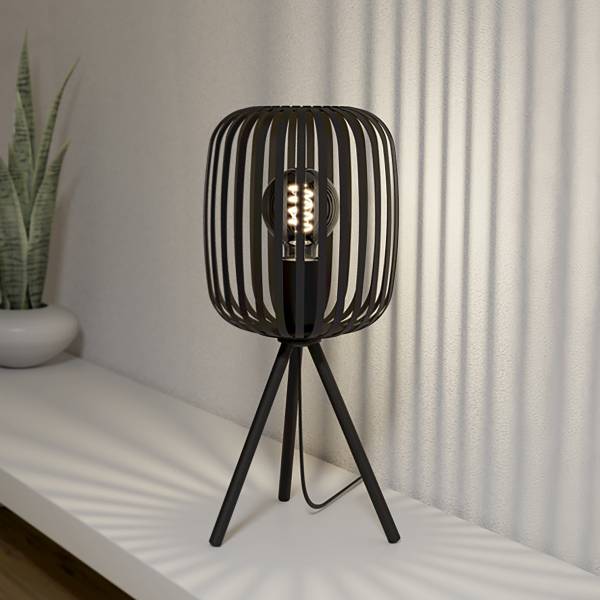 Lampada da tavolo Romazzina Acciaio - 1 punto luce - Nero
