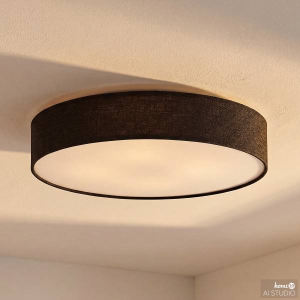 Plafonnier LED Romao 4 acier - noir / blanc - 1 lumière
