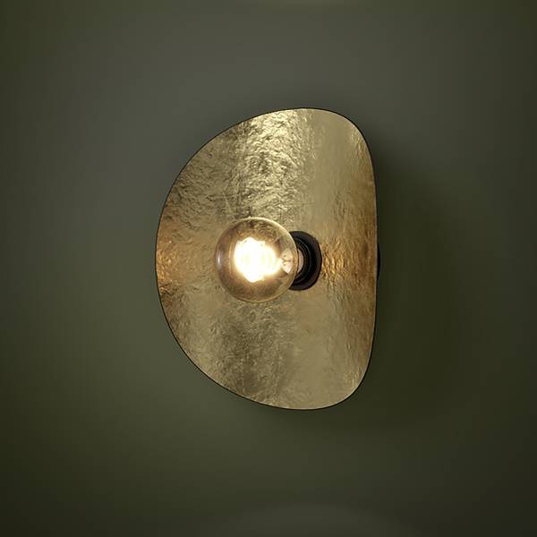 Lampada da parete Saceda Acciaio - Nero / Oro - 1 punto luce