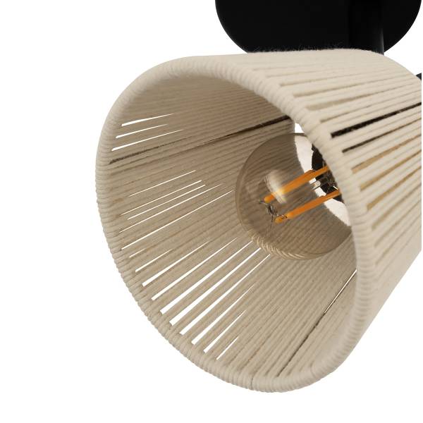 Lampada da parete Seagard Acciaio - Nero / Creme - 1 punto luce