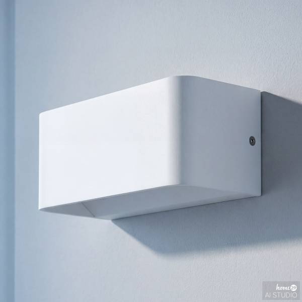 Außenwandleuchte Sania-Z Aluminium - 1-flammig - Weiß