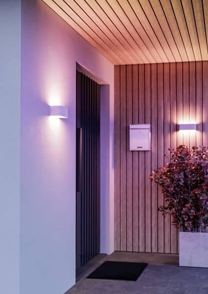 Außenwandleuchte Sania-Z Aluminium - 1-flammig - Weiß