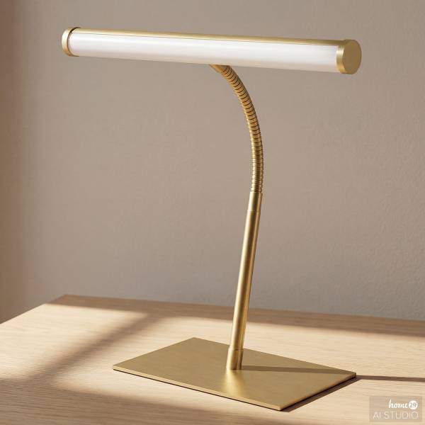 LED-Tischleuchte Riccione Aluminium / Stahl - 1-flammig - Messing