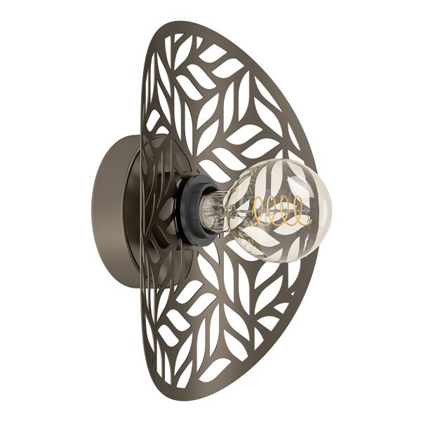Wandlamp Swaby staal - bronskleurig - 1-lichts