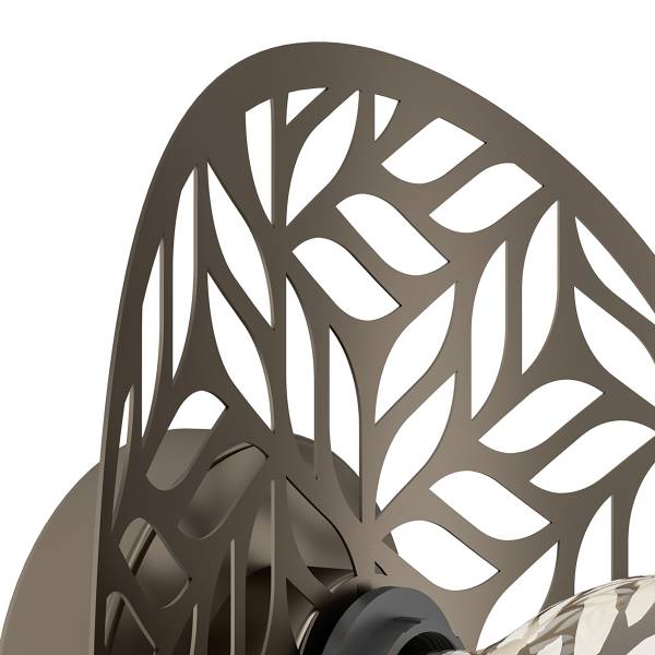 Wandlamp Swaby staal - bronskleurig - 1-lichts