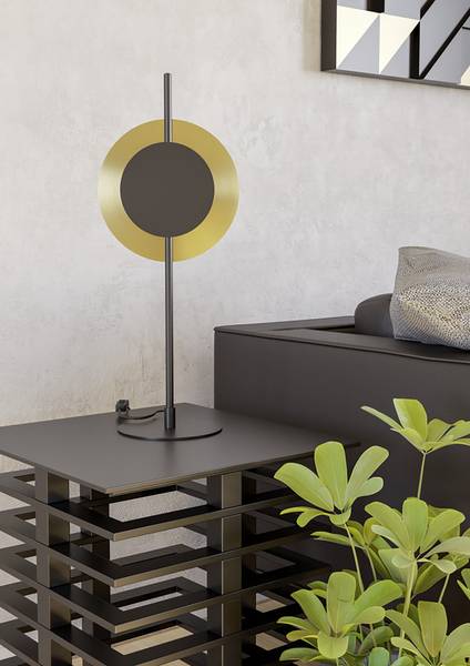 Lampada da tavolo LED Tocina Acciaio - Nero / Ottone - 1 punto luce
