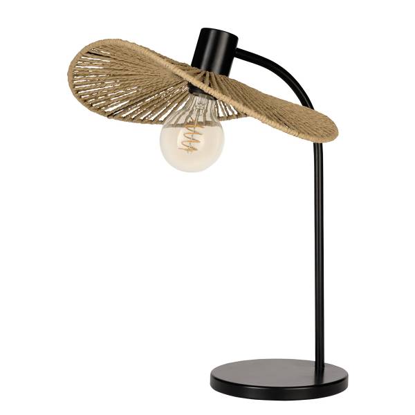 Lampe à poser Siruela acier / papier - noir - 1 lumière