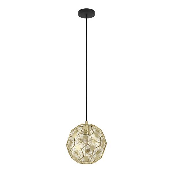 Lampada a sospensione Skoura A Acciaio - Nero / Ottone - 1 punto luce - Diametro: 30 cm