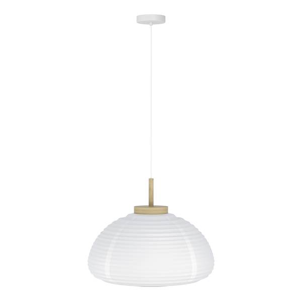 Pendelleuchte Summerhill Typ A Stahl / Papier - Weiß - 1-flammig - Durchmesser: 40 cm