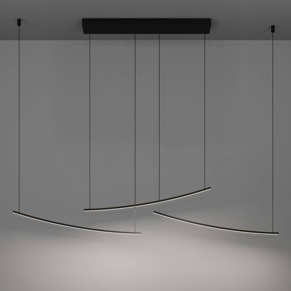 LED-hanglamp Villeggi aluminium - 1-lichts - zwart