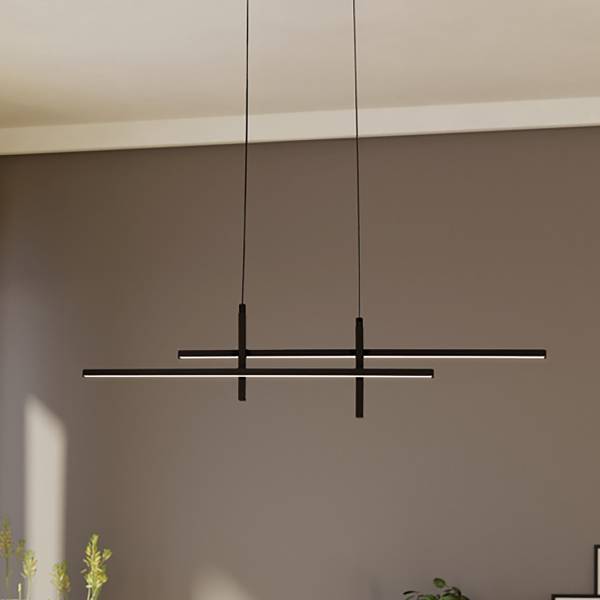 Suspension LED Trepiliano aluminium - 1 lumière - Noir