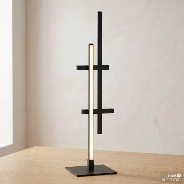 Lampada da tavolo LED Trepiliano Alluminio - 1 punto luce - Nero