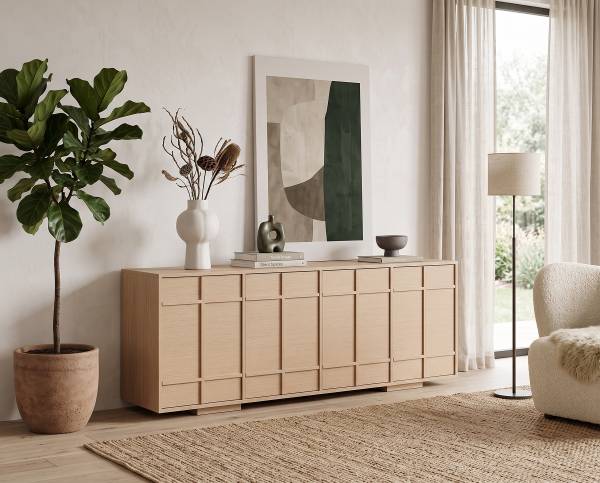 Sideboard AZUMI Echtholzfurnier - Eiche