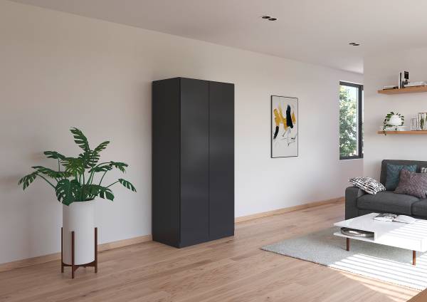 Armoire Costa sans tiroirs Gris - 91 x 197 x 54 cm