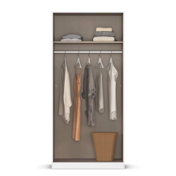 Armoire Costa sans tiroirs Gris - 91 x 197 x 54 cm