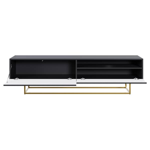 Meuble TV Veldio avec niche Noir - Doré