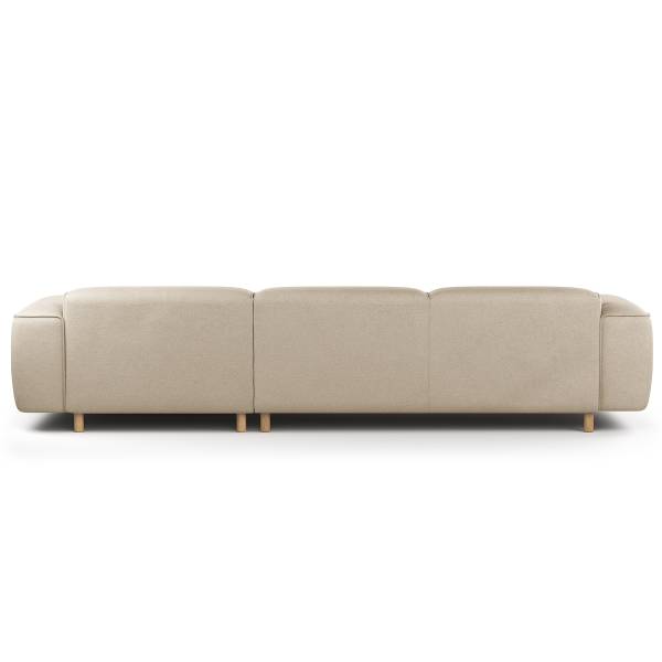Divano angolare a 2,5 posti STAN B Tessuto Liane: beige - Longchair preimpostata a destra