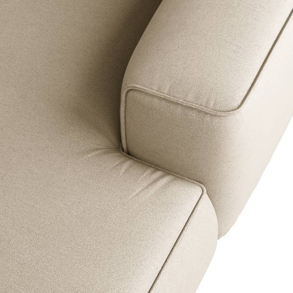 Divano angolare a 2,5 posti STAN B Tessuto Liane: beige - Longchair preimpostata a destra