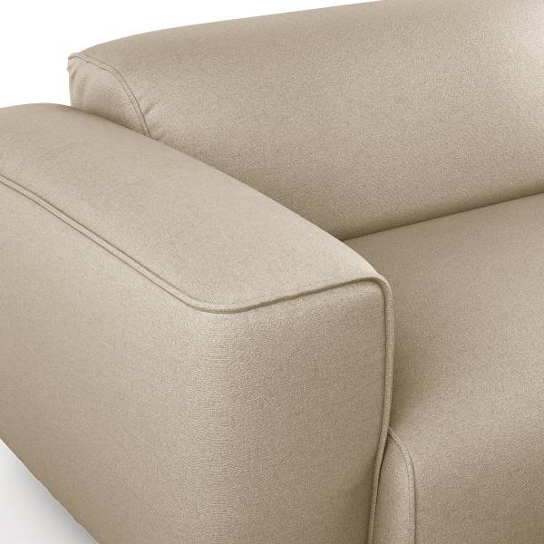 Divano angolare a 2,5 posti STAN B Tessuto Liane: beige - Longchair preimpostata a destra