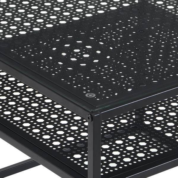 Couchtisch Linkom mit Ablage Schwarz - Breite: 60 cm