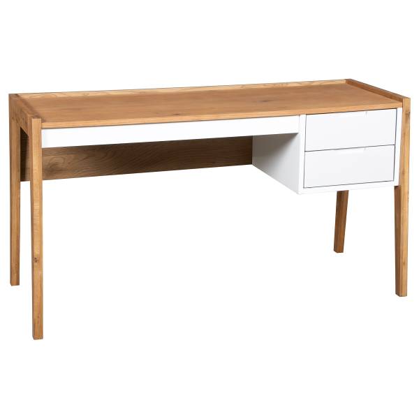 Schreibtisch Reoti MDF - Massivholz Eiche