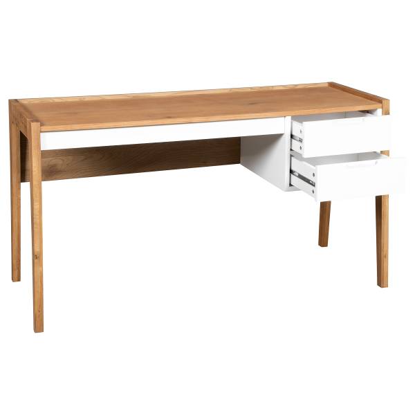 Schreibtisch Reoti MDF - Massivholz Eiche