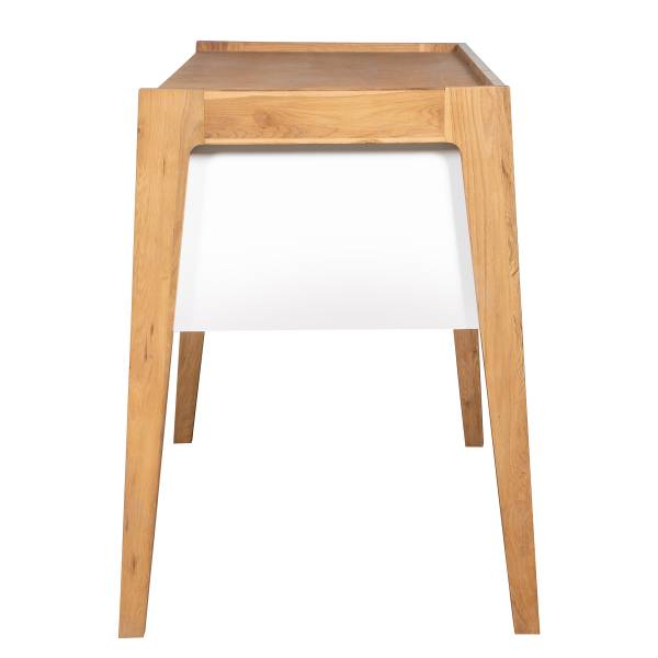 Schreibtisch Reoti MDF - Massivholz Eiche