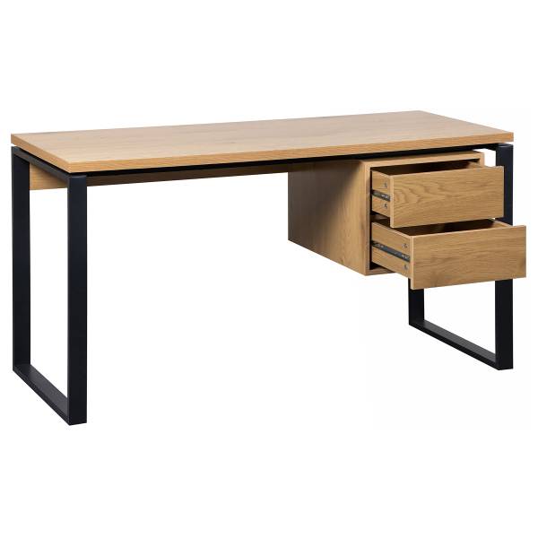 Schreibtisch Rieve Braun - Eisen - 140 x 75 x 60 cm