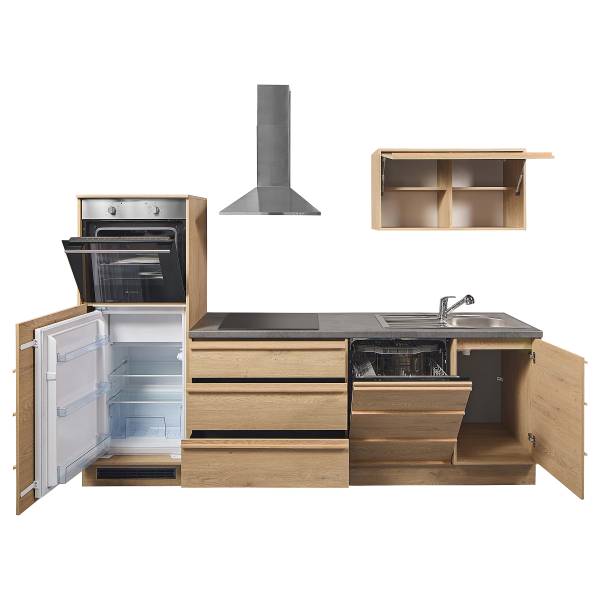 Cucina WILYAN autark Effetto quercia - Senza utensili di cucina